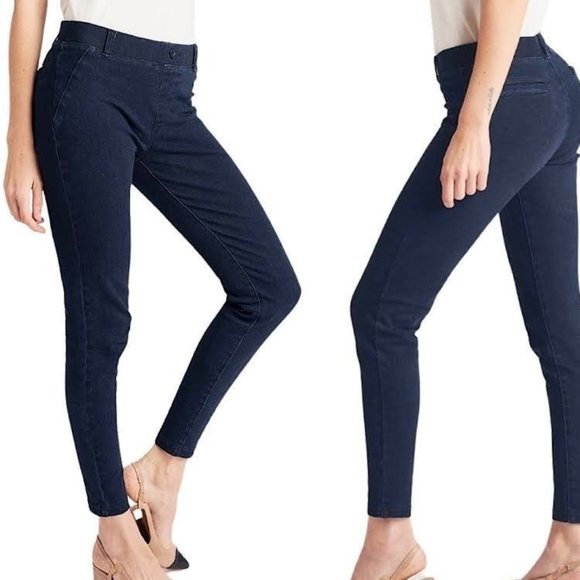 Betabrand Yoga Denim Pull-On Stretch Crop Pants, M Petite - Picture 2 of 9